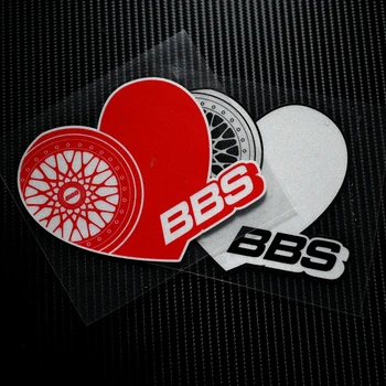 

NO.LS012 Car Modification/refitting I LOVE BBS hellaflush 3M Reflective Stickers&Decals MOTO GP Bike Helmet Windshield ATV