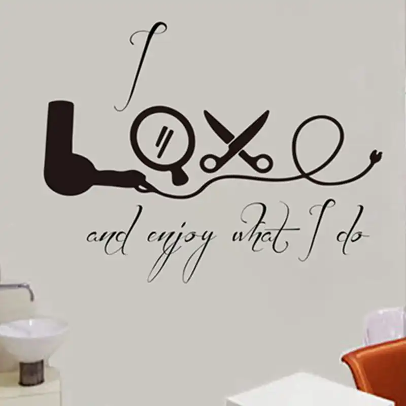 Hairdresser Wall Decals I Love Enjoy What I Do Hairstylist