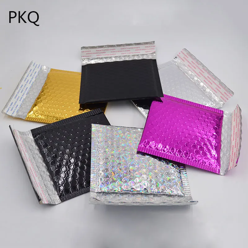 

5pcs Black paper Padded Envelopes Gift Bag Bubble Mailing Envelope Bag Small Packaging Shipping Bubble Mailers 15*13cm+4cm