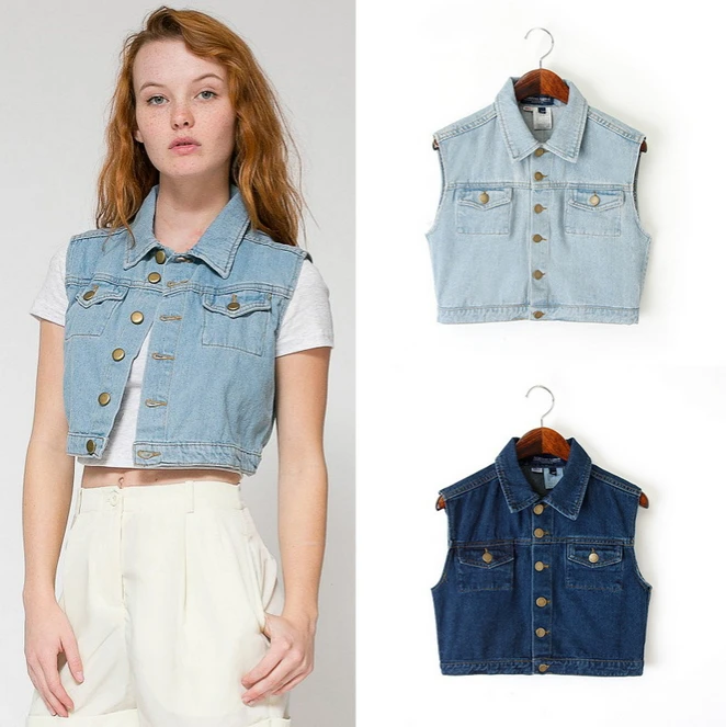 denim gilet womens
