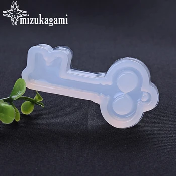 

2pcs/lot UV Resin Jewelry Liquid Silicone Mold Key Die Resin Charms Pendant Molds For DIY Intersperse Decorate Making Jewelry