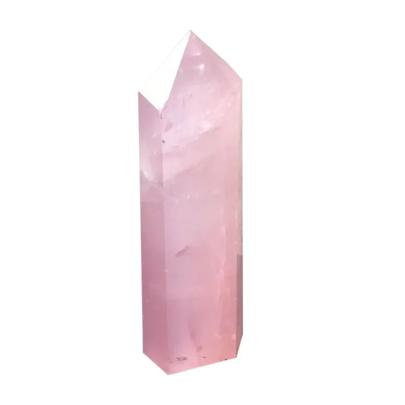 Natural Rock 2Pcs Pink Quartz Crystal 40-50mm Wand Point Healing Mineral Stone 2019 new hot sale #4m22 (4)