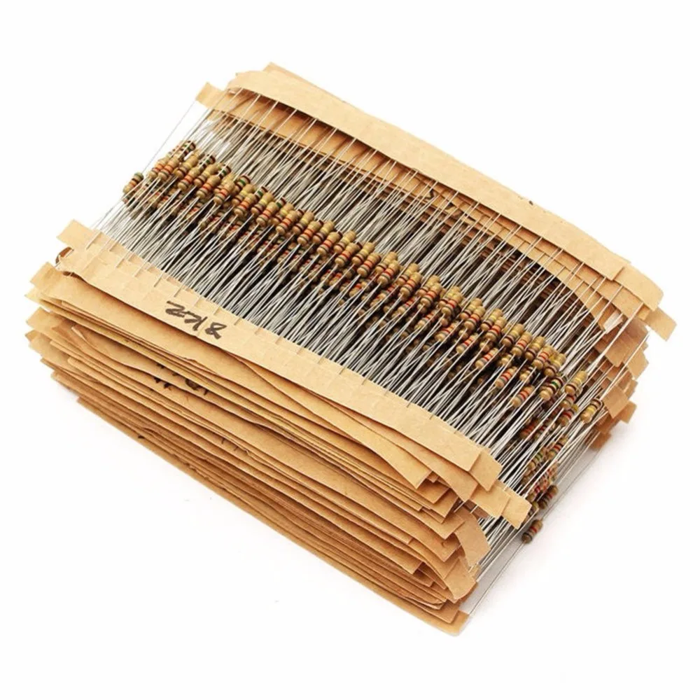 

600Pcs 1ohm -3M Ohm 1/2W Resistance Carbon Film Metal Resistor Resistance Assortment Kit Set 30 Kinds Each 20pcs Free Shipping