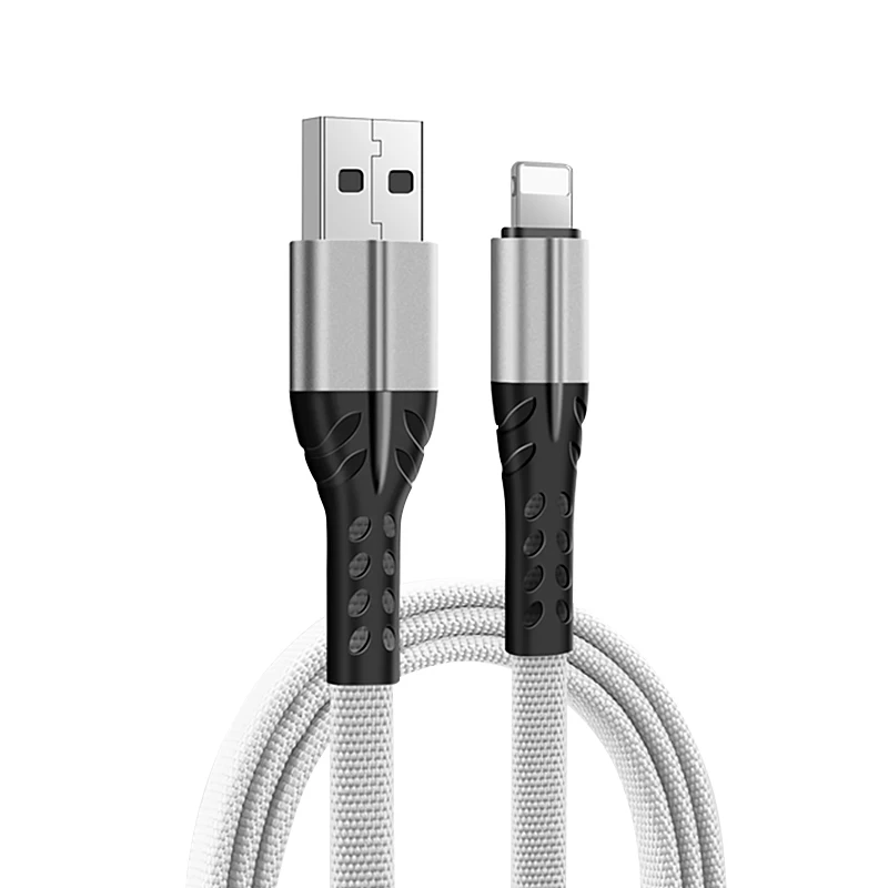 NOHON USB кабель для iPhone Xs Max Xr X iPad iPod 8 7 6 6s Plus 8pin Быстрая зарядка нейлоновый шнур Синхронизация данных кабели для зарядного устройства USB - Цвет: White