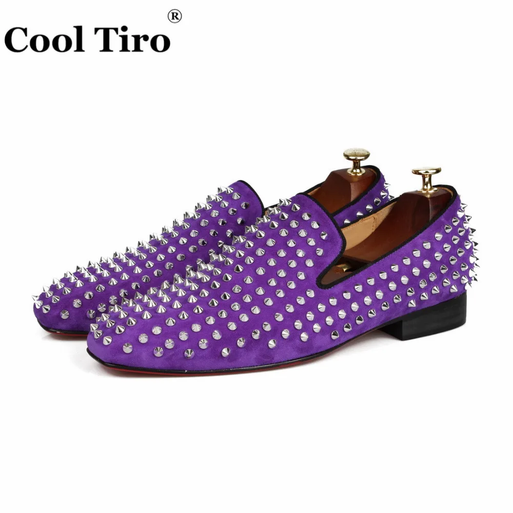 spikes Loafers purple suede  (3)