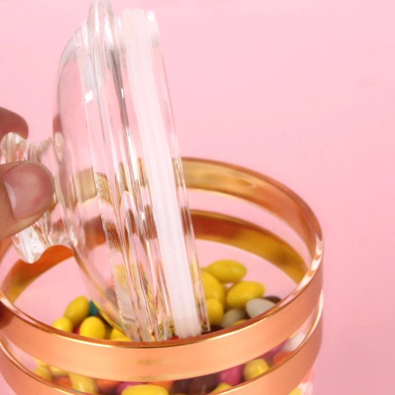 High gloss transparent Storage sealed Cans acrylic Candy jar durable moisture-proof snacks storage bottles with lid containers