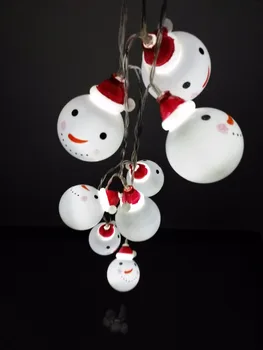 

10/20/30LED Children's Room Night Lights Christmas Snowman Elderly Lights Christmas Party Decoration Pendant