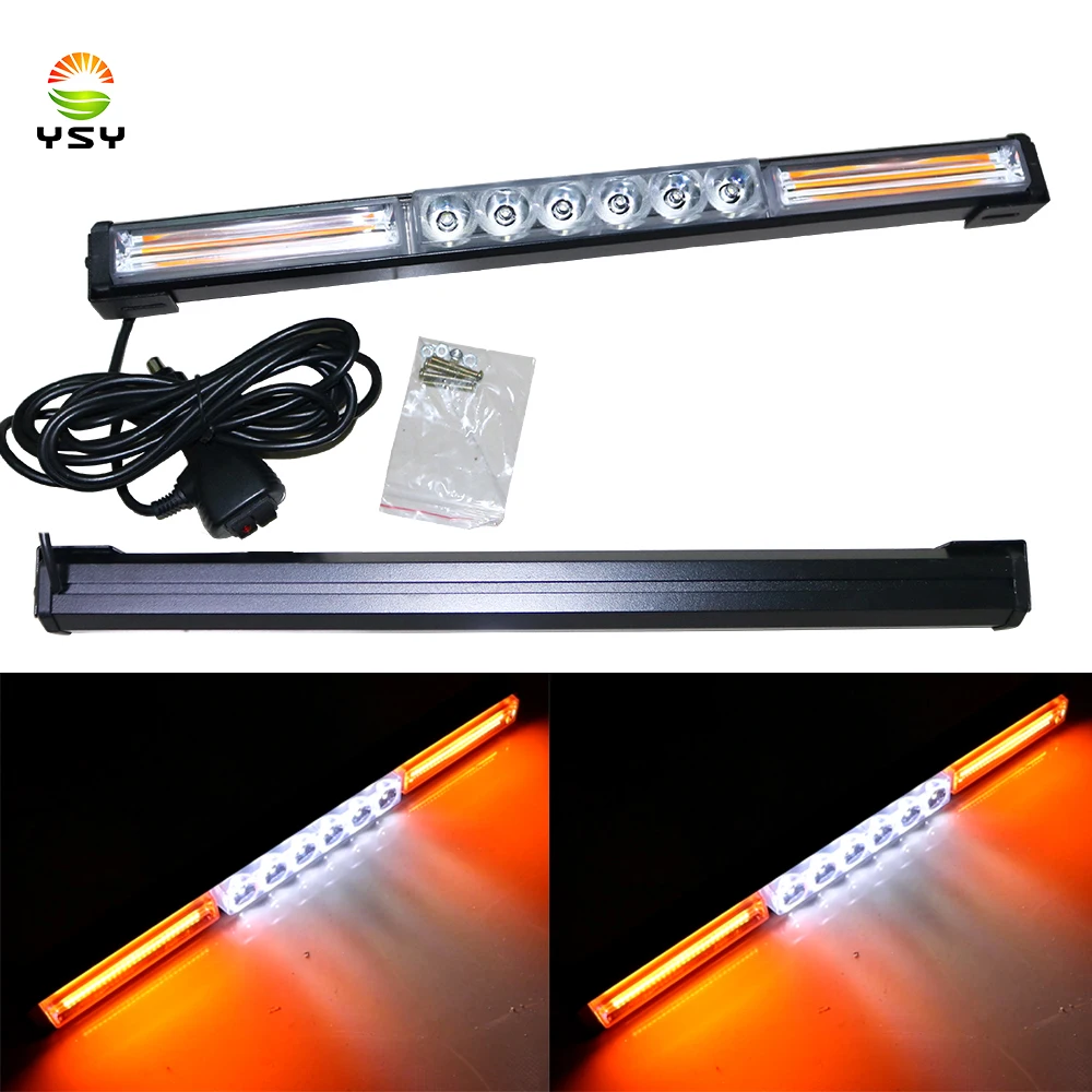 1x COB LED Strobe Flash Warning Car Light Bar 13 Modes Styling High Low Beam Fireman Police Emergency Fog Work Lamp signal lamp |