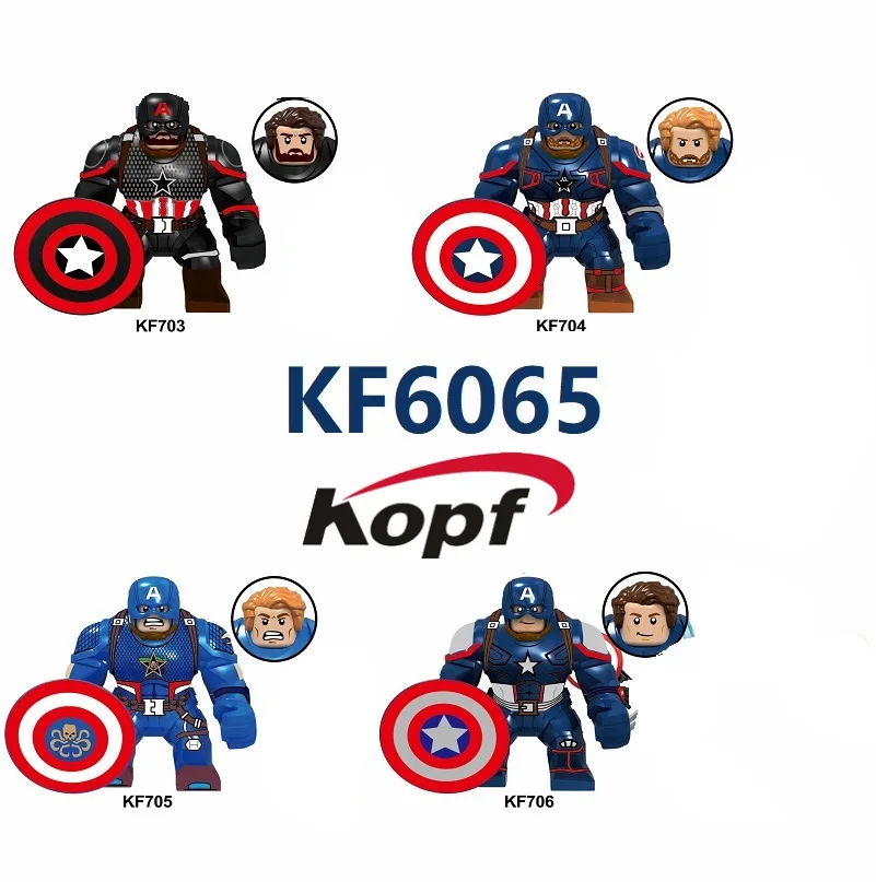 

KF6065 Single Sale Building Blocks Figures Captain America Bricks Spider Man Thanos Action Model Learning Kids Dolls Gift Toys