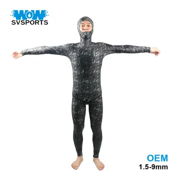 

2 Pieces Camouflage Hooded Wetsuit Set Sleeveless Scuba Diving Suit+Jacket Keep Warm Spearfishing Wet Suit 3mm Neoprene