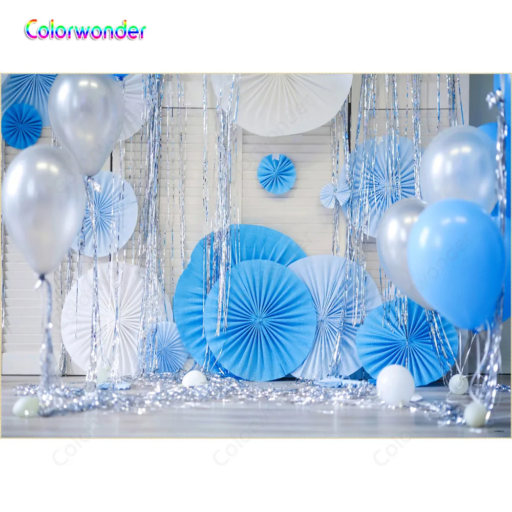 Colorwonder Vinyl 7x5ft Photography Background Birthday Custom Name Ribbons Newborn Baby Shower Studio Photo Backdrop | Электроника
