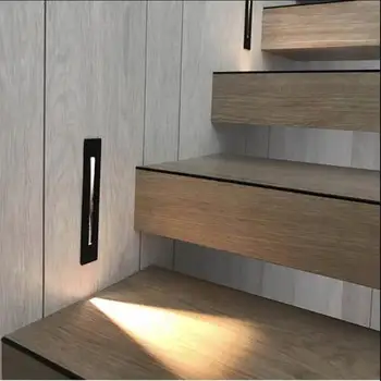 

Modern Recessed Led Stair Light Rectangle 3W CREE Indoor Led Wall Sconce Lighting Stairs Step stairway Hallway staircase lamp