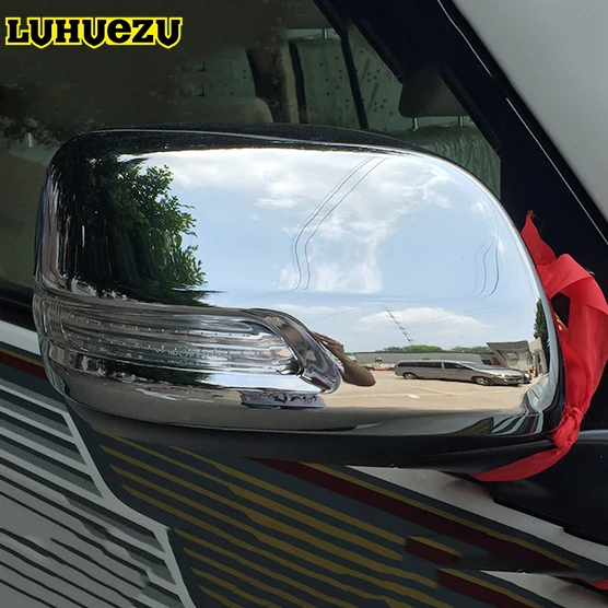 

Chrome Rear-view Side Mirror Cover Trims For Toyota Land Cruiser 200 LC200 2012 2013 2014 2015 Accessories
