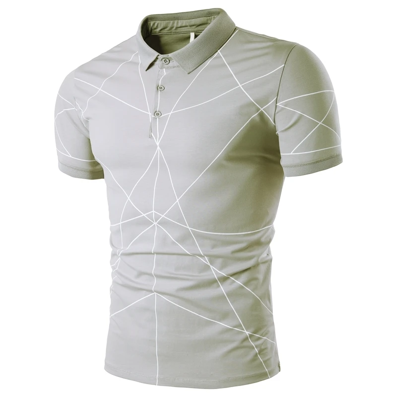 2018 Summer New Young Neither Work Nor Go To Stand Lead Short Sleeve Self-cultivation Polo Unlined Upper Garment 1606-T242-P35 | Мужская