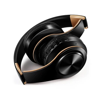 Men gift Gold Wireless headphones Bluetooth earphone Stero headset with Build-in MIC with 3.5mm jack Coupon