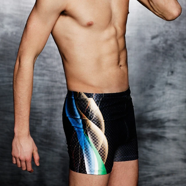 New Men Print Swim Shorts Men's Swimsuits Breathable Swimwear Men Surf