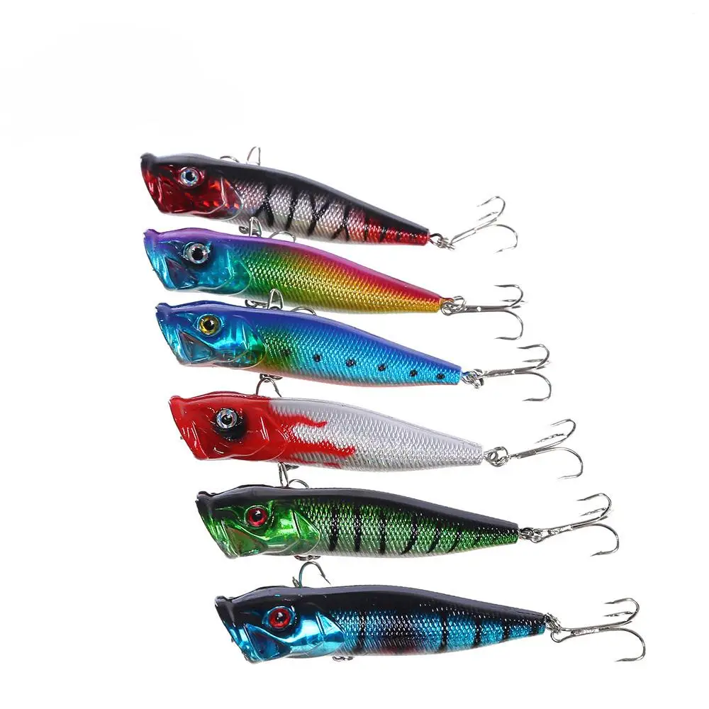 Plastic Hard Fishing Lure Top Water Magician Popper Bass Baits 3.5" 8