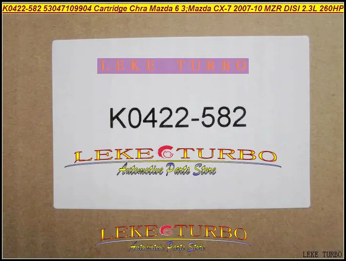 K0422-582 53047109904 L33L13700C Turbocharger Cartridge Turbo Chra Core Mazda 6 3 CX-7 2007-10 MZR DISI NA 2.3L 244HP (3)