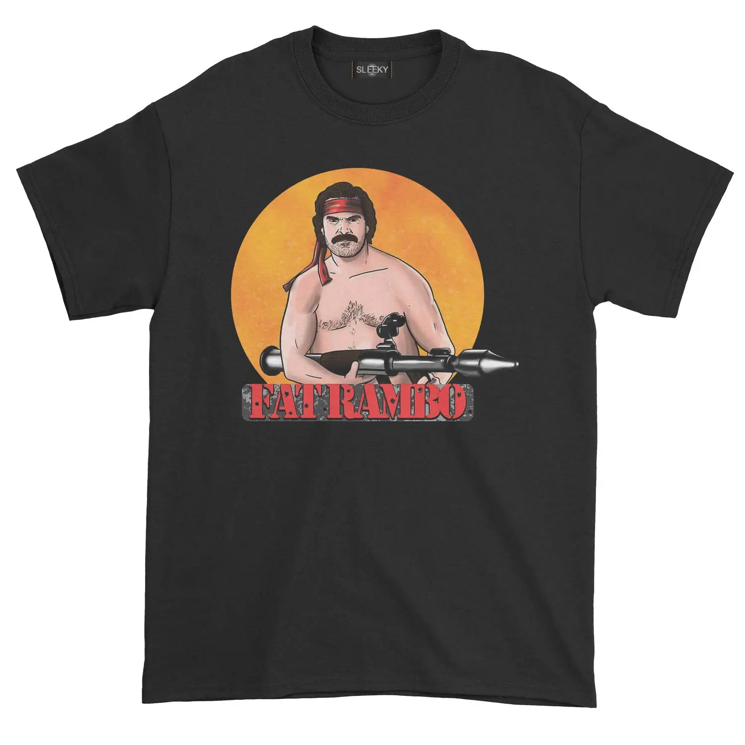 

Sleeky Chief Hopper Stranger Things Fat Rambo T-ShirtDesign Tops tee