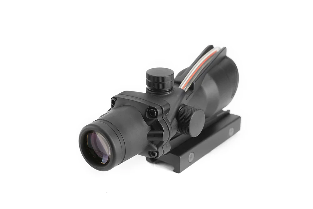 Magorui Caça Acog Dot Rifle Scope Visão Fibra Óptica Vermelho Iluminado 4x32 Red 12 Cheap Lunetas Riflescopes