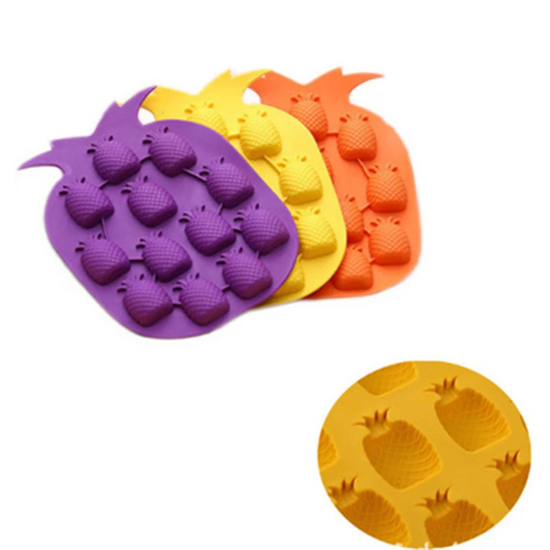 TAOXIBEI Creative Silicone Ice Mold Fruit Ice Cube Tray Pineapple