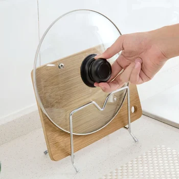 

Stainless Steel Pot Lid Shelf Cutting board Holder Storage Pan Cover Lid Rack Stand Kitchen Organizer Tools 16.3*10.5*18cm