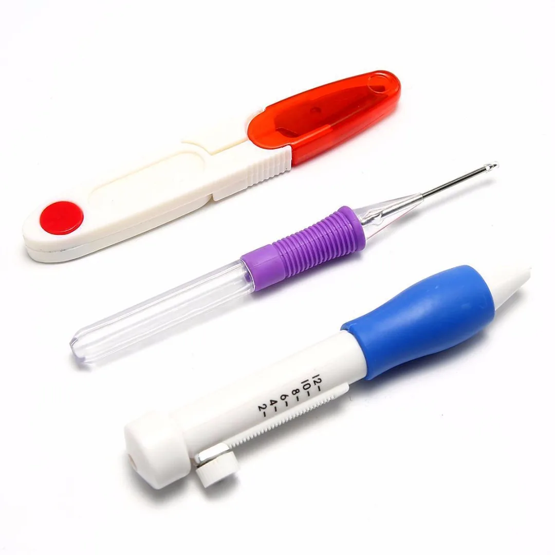 JX-LCLYL New Magic Embroidery DIY Pens Punch Needle Kit Knitting Sewing Crochet Tool Set