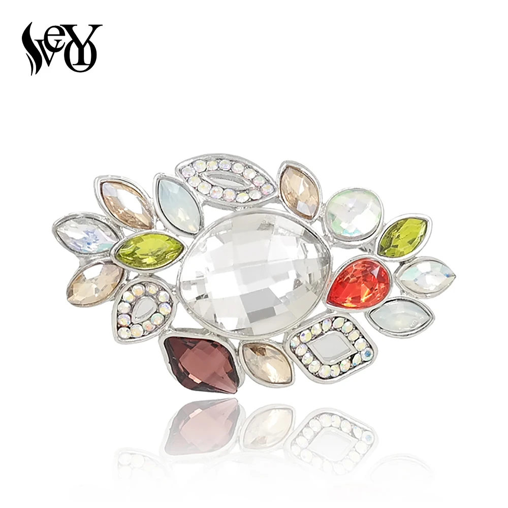 Rhinestone Leaf Brooch Crystals Luxury Brooch Scarf Luxury Brooches