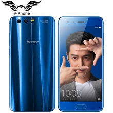 Original Huawei Honor 9 4G LTE Mobile Phone 5.15inch Kirin 960 Octa Core 4GB RAM 64GB ROM 1920*1080 Dual Rear Camera NFC Phone