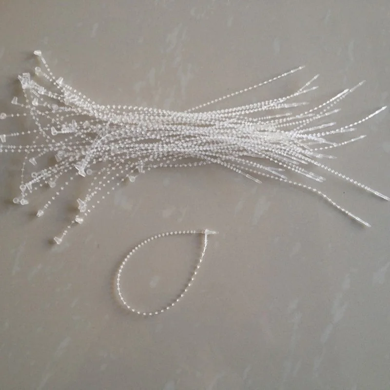 500pcs 18.5cm Transparent Plastic Snap Tag Pins Adjustable Security Loop Lock Fastener | Дом и сад