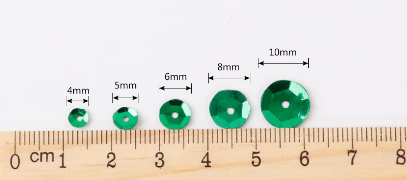 10 г/лот новые цвета 4 мм/5 мм/6 мм/8 мм блестки ПВХ круглая чашка тесьма с пайетками для шитья свадебные ремесла, аксессуары для женской одежды