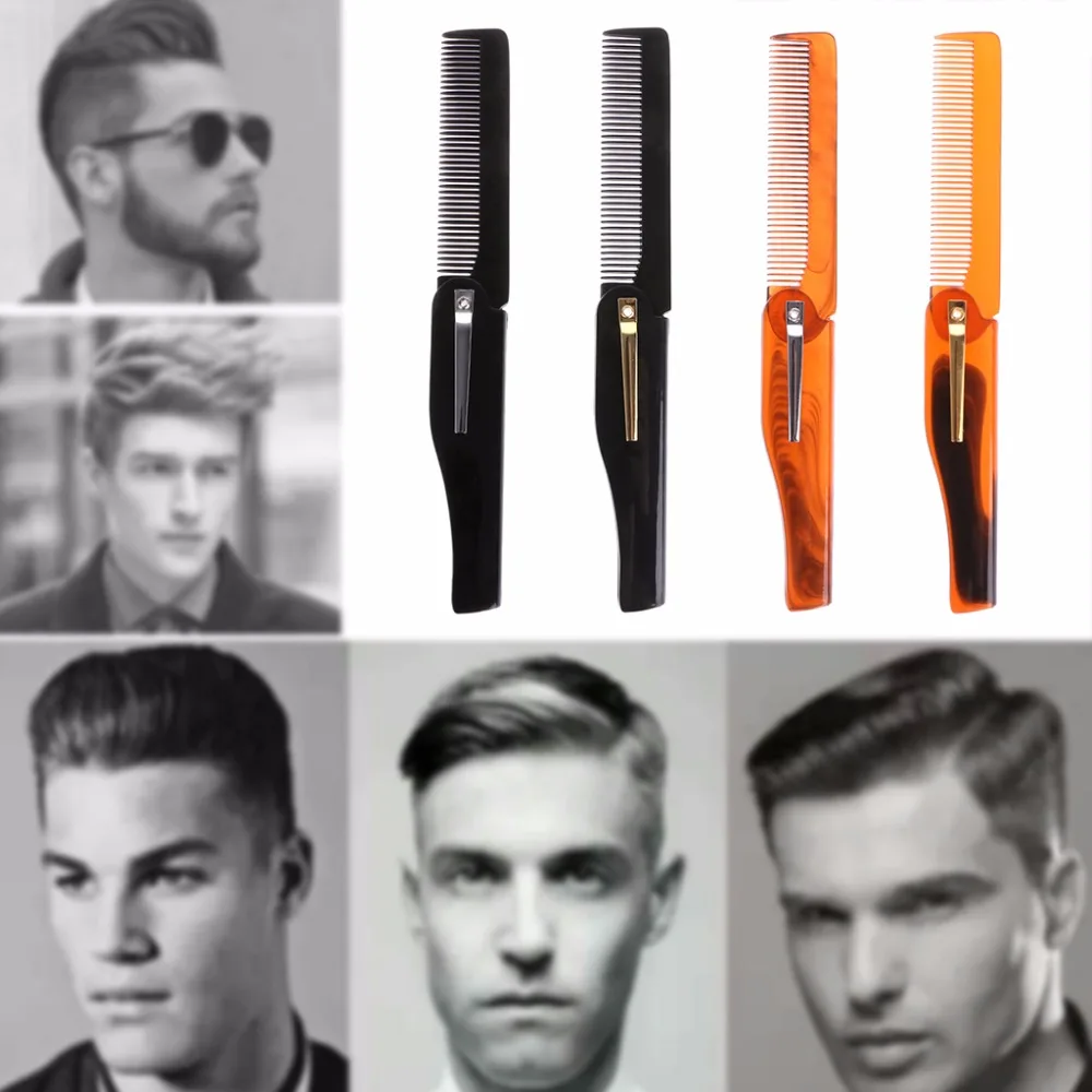 

Hot Fashion Mens Womens Handmade Folding Pocket Clip Hair Moustache Beard Comb