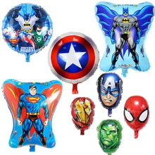 14 estilo Super Herói Avengers Spiderman Batman Balões Balão de alumínio Fontes Do Partido de Aniversário Das Crianças Brinquedos Do Bebê Superman Decorn