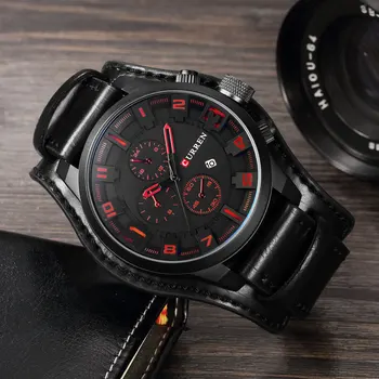 

Watch Men Top Brand Luxury Clock Male Retro Leather Army Military Sport Quartz-Man Watch Men Hodinky Relojes Hombre8225