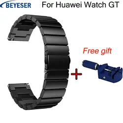 Высокое качество 22 мм нержавеющая сталь ремешок для huawei часы GT watchstrap для galaxy часы 46 мм ремешок с регулировкой инструмента