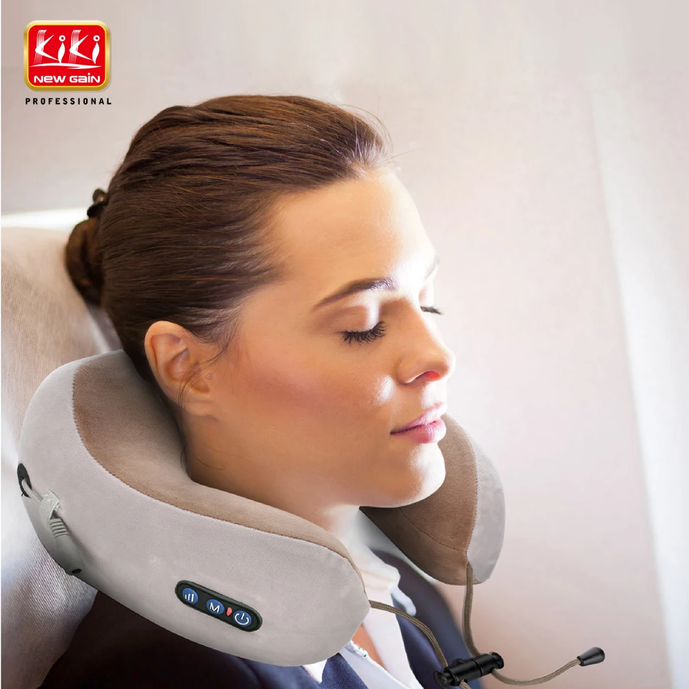 KIKI U Shaped Travel Pillow Neck Car Head Rest memory foam for Travel Office Nap Head Rest Neck Pillow Kneading and vibration KIKI U Shaped Travel Pillow Neck Car Head Rest memory foam for Travel Office Nap Head Rest Neck Pillow Kneading and vibration