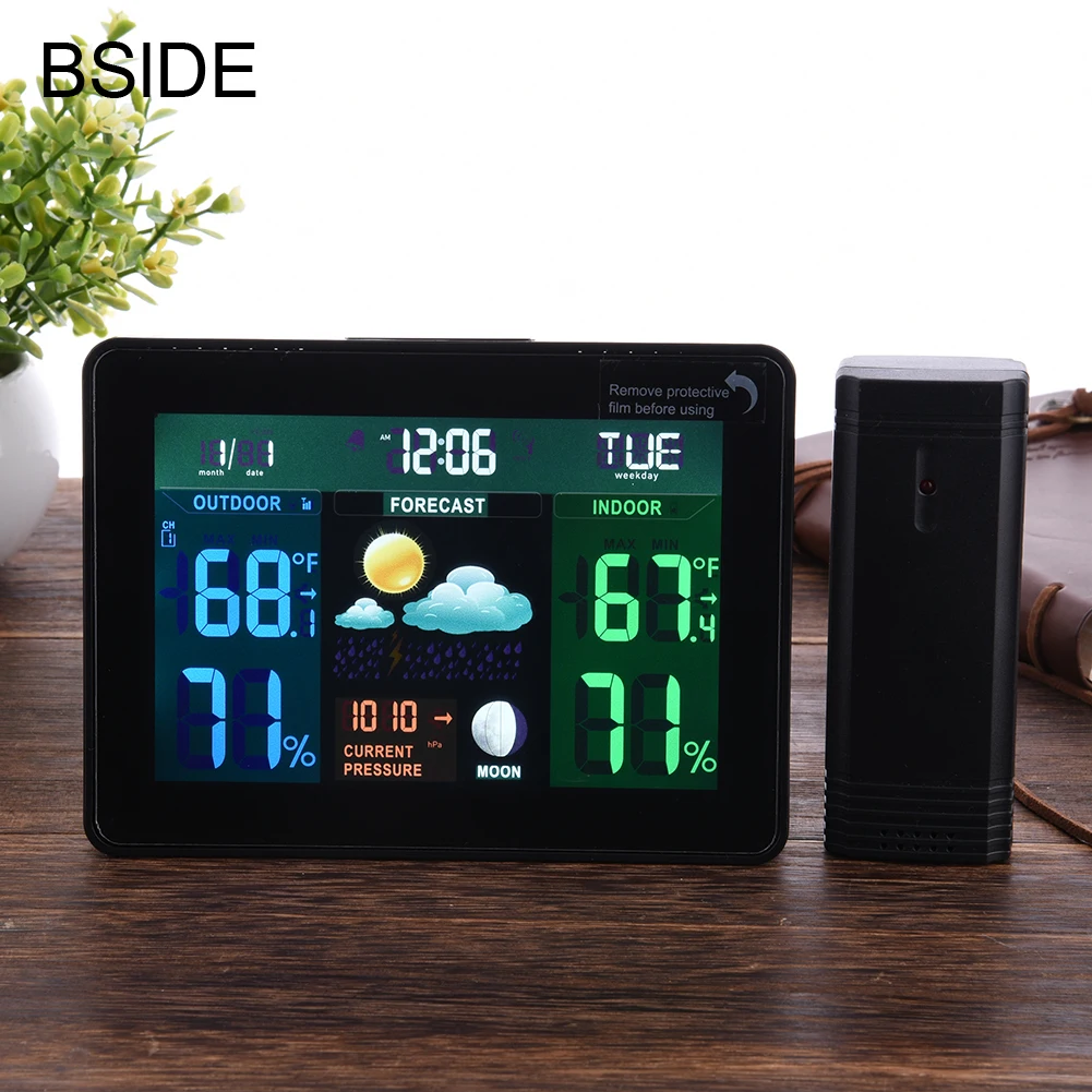 Digital LCD Wireless Weather Station Clock Alarm Electronic Indoor Outdoor Thermometer Hygrometer Calendar Moon Phase Display Digital LCD Wireless Weather Station Clock Alarm Electronic Indoor Outdoor Thermometer Hygrometer Calendar Moon Phase Display