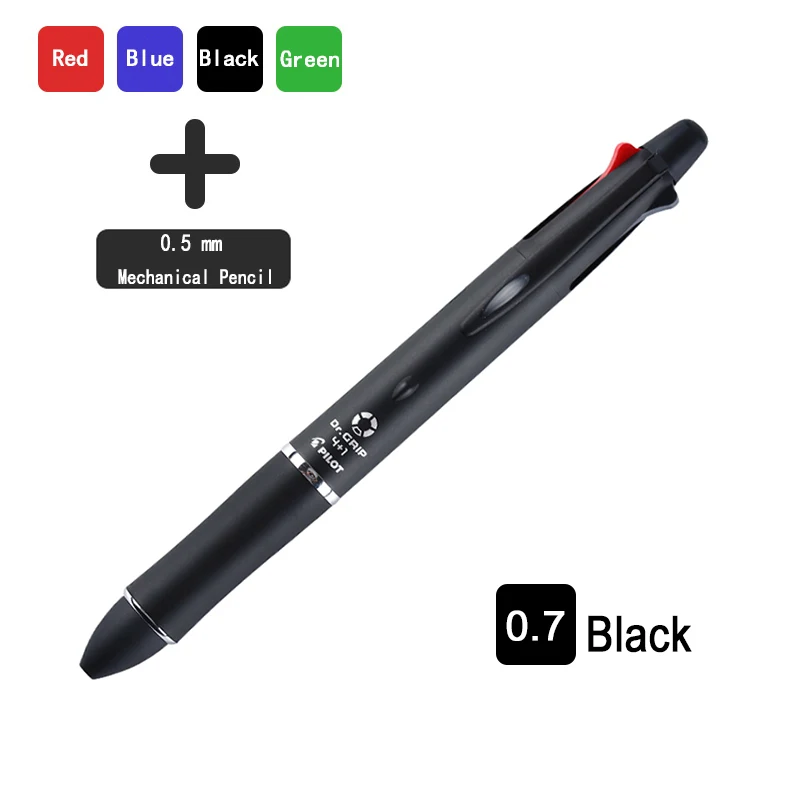 Pilot Dr. Grip 4+ 1 многофункциональная ручка KUMAMON Limited гелевая ручка Acro чернила 0,5 мм механический карандаш японские канцелярские принадлежности Школьные ручки - Цвет: 07 Black