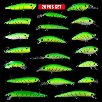

DWST072 20 colors fake bait Mino combination suit about 216grams fishing bait