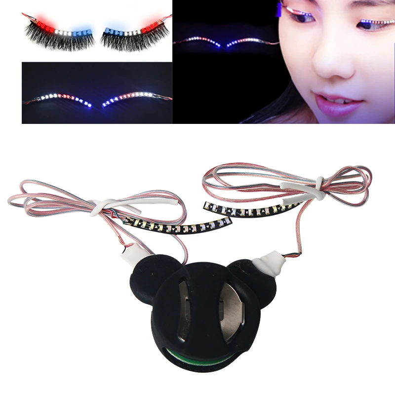 

LED Eyelash DIY Club Party Players Flashes LED Light Eyelashes Colorful Led False Eyelids Eyelash For Pub Club Bar Masquerade