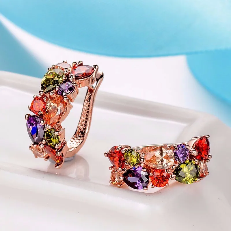 CARSINEL ожерелье& браслет& серьги Модные Ювелирные наборы розовое золото-цвет с сияющим CZ цирконием аксессуары для невесты JS0070