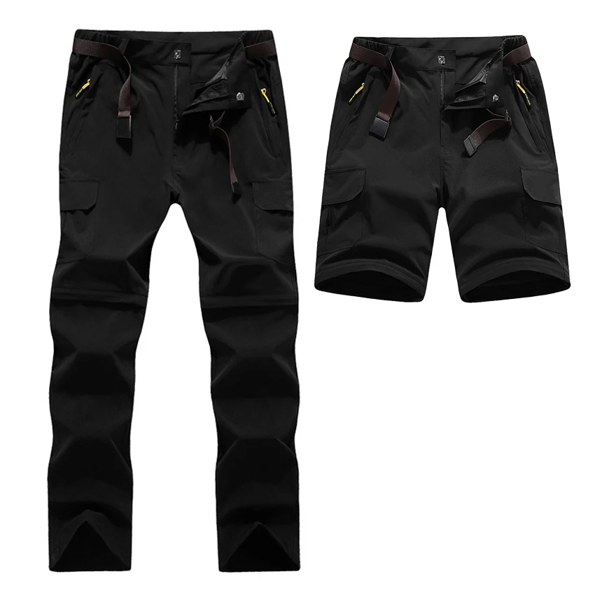 Mountainskin 6XL الرجال الصيف سريعة الجافة القابلة للإزالة السراويل في الهواء الطلق بنطلون رياضي المشي الرحلات الصيد التخييم الذكور السراويل VA206