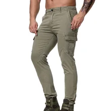 Однотонные брюки карго мужские длинные спортивные прогулочные брюки мужские карманы походные брюки для кемпинга молния летают тактические брюки