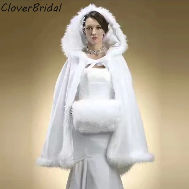 Aliexpress.com : Mit kapuze Braut Cape Ivory Lange ...