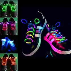 Лидер продаж светодио дный светодиодные ночники украшения светодио дный шнурки обувь шнурки Flash Light Up химический фонарь ремень шнурки