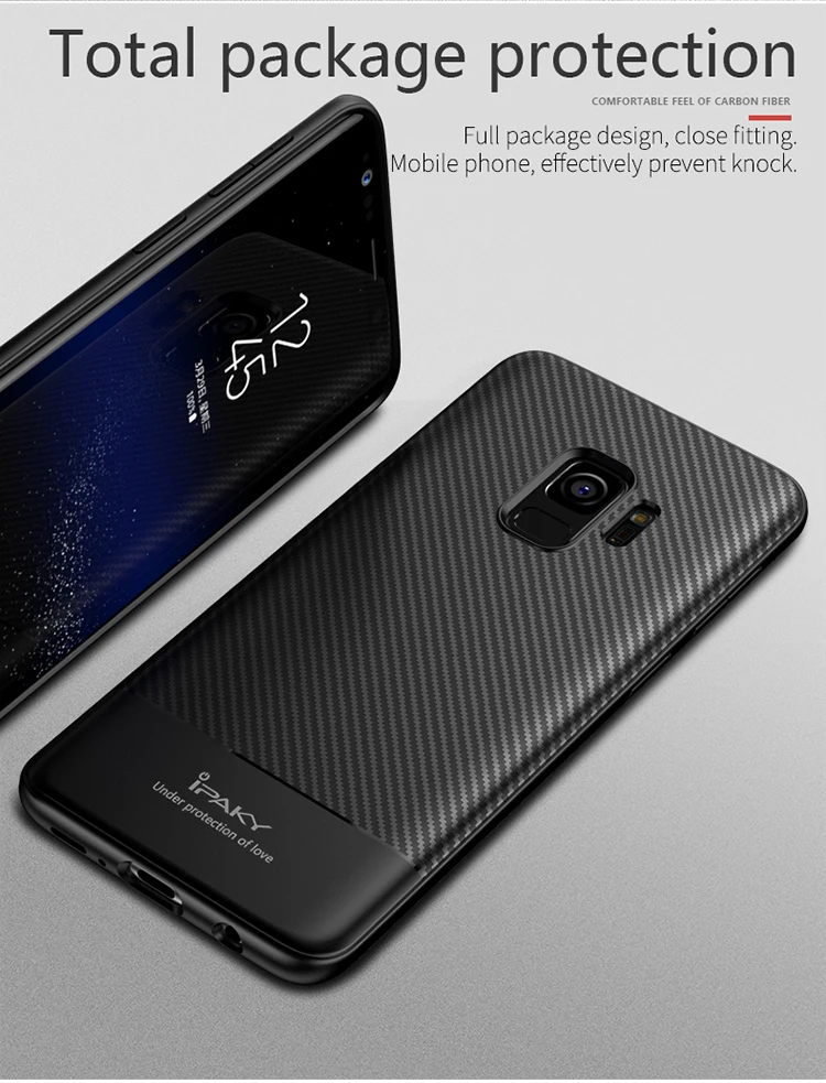 Для samsung Galaxy S9 плюс Чехол iPaky Coque для samsung S9 Plus силикон углеродного волокна ТПУ чехол для samsung s9 S 9 случаях
