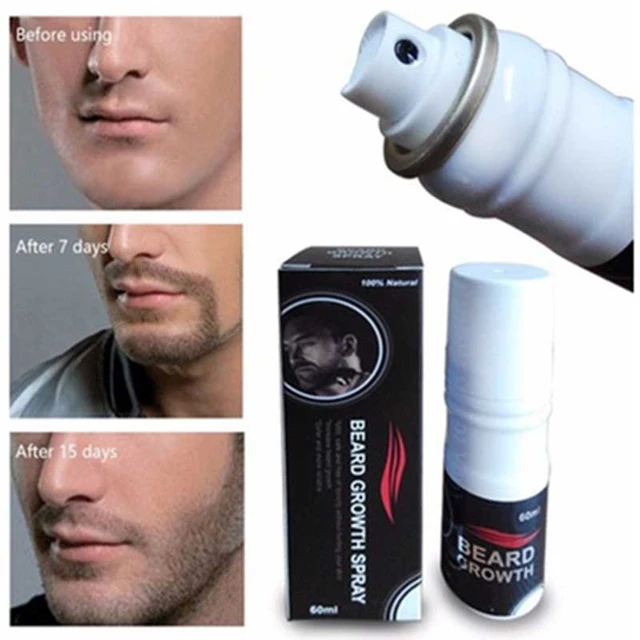 Men Facial Hair Growth Oil Thick Full Beard Growth Spray 60ml Beard Grow  Simulator Accelerate Hair