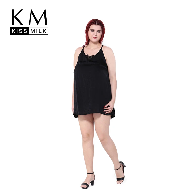 

Kissmilk 2016 Women Plus Size Mini Party Club Summer Fashion Big Large Size Deep V-neck 3XL 4XL 5XL 6XL Backless Halter Dress