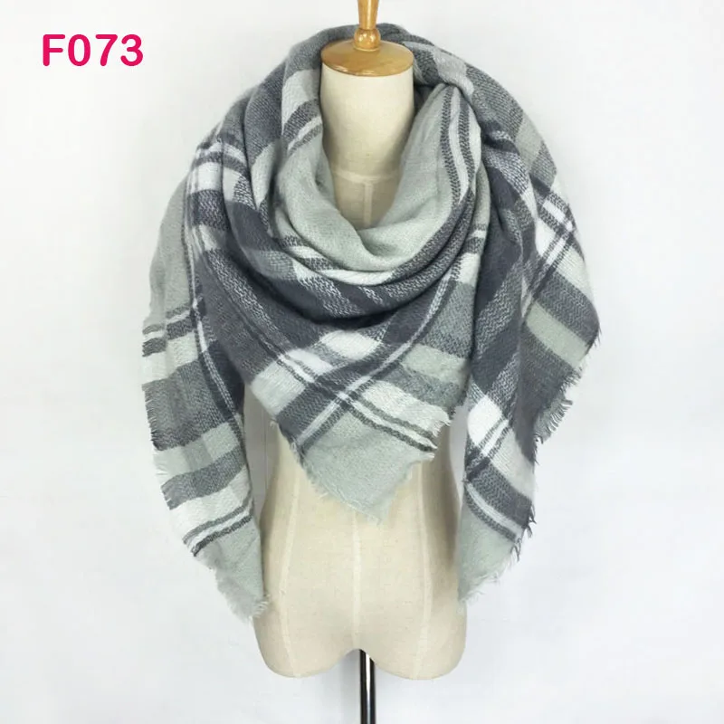 Очень красивая негабаритная квадратная шаль дизайн зимнее Клетчатое одеяло шарф платье - Цвет: as photo