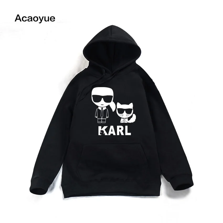 

Karl Lagerfeld Women's Shirt Neutral 2019Vogue Hoodie Harajuku White Cotton Karl's Tumblr Sportswear